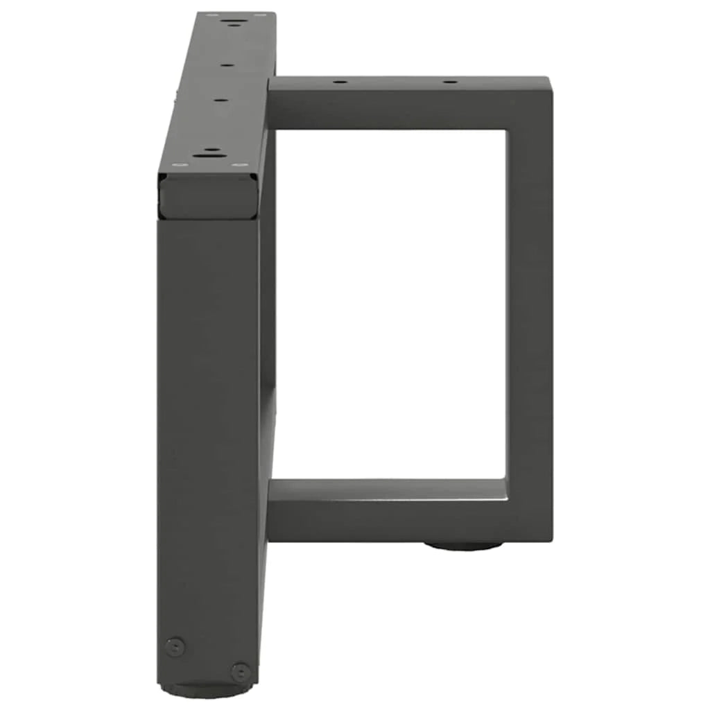 Set di 2 gambe per tavolino da caffè a forma di T resistenti e regolabili 60 x 25 x 31 cm in acciaio antracite 02_0057284