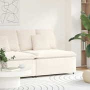 Modulo Centrale Divano Modulare con Cuscini Crema 100 cm 958779