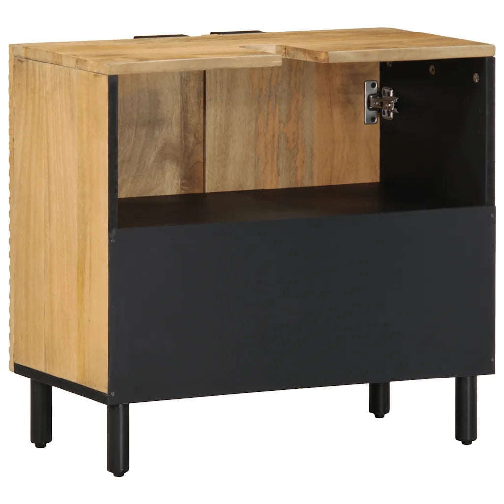 Mobile Lavabo da Bagno Marrone 62x33x58 cm Legno Massello Mango 4017739