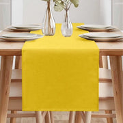Tavolo da pranzo moderno con motivi di farfalla, tavolo da pranzo lavabile, tavolo da pranzo con aspetto di lino, tavolo da pranzo impermeabile all'acqua, tavolo da pranzo per sala da pranzo, festa, decorazione per vacanze (giallo, 40 x 180 cm)