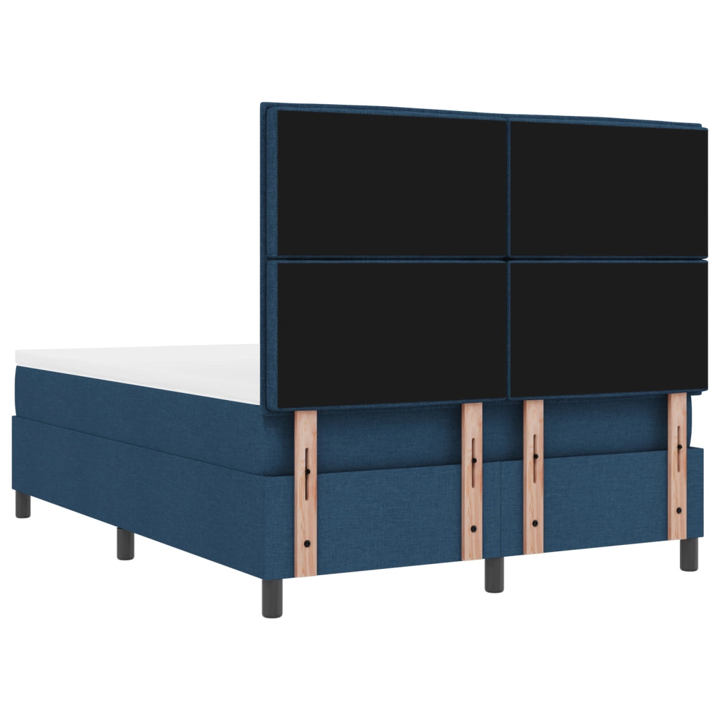 Letto Box Spring Blu 160x200 cm Tessuto