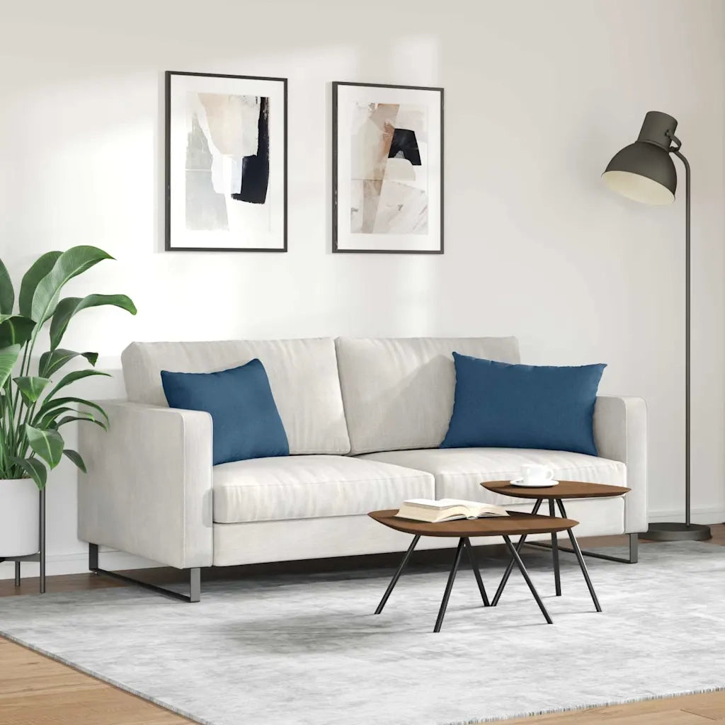 Cuscini da Divano 2 pz | Cuscini per sedie Blu 60 x 40 cm Tessuto