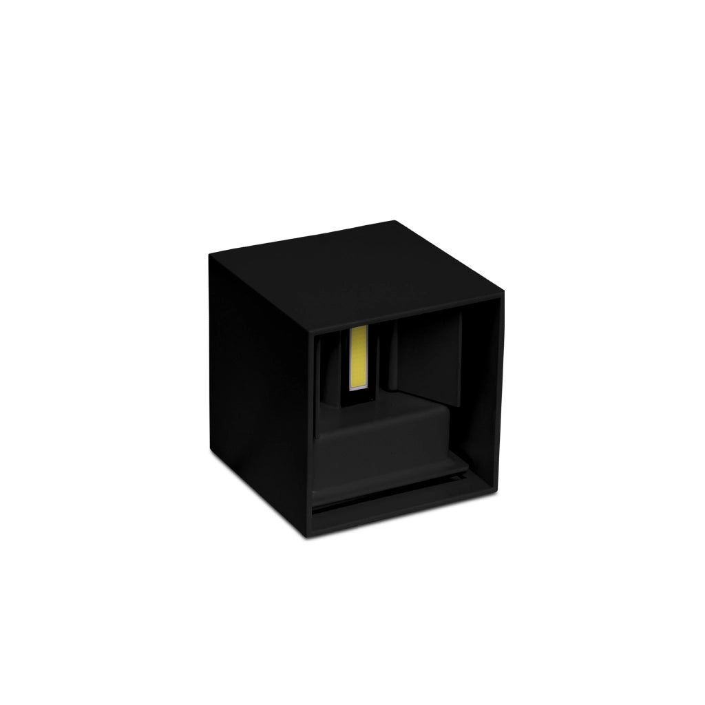 Applique led cubo 6w nero luce naturale 4000K