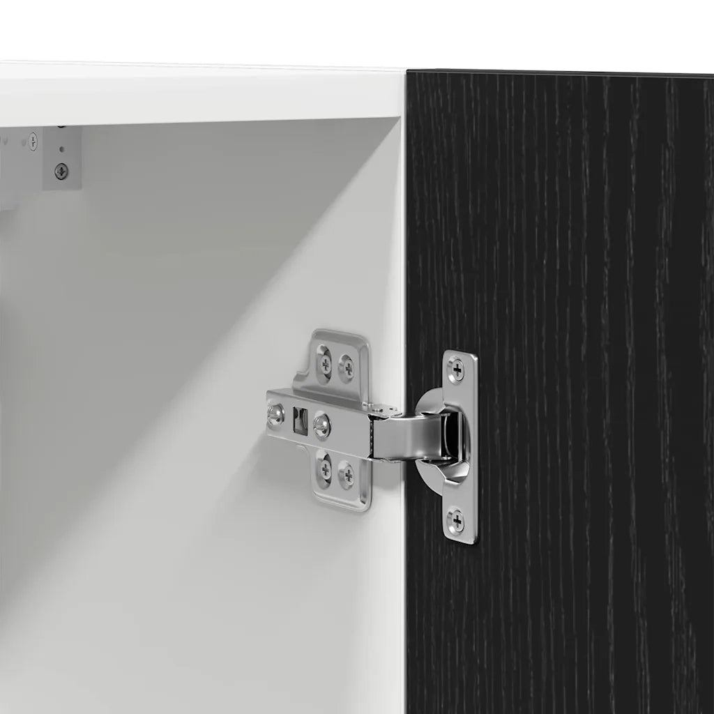 Armadio pensile Lyon 2 pcs Rovere Nero 50 x 31 x 60 cm 863145