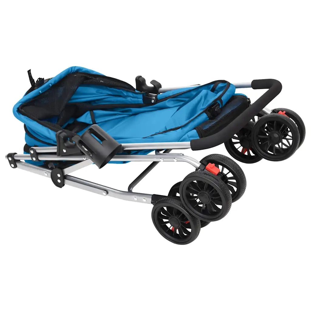 Passeggino per Cani Pieghevole Blu 76x50x100cm Tessuto Oxford CFW8900379