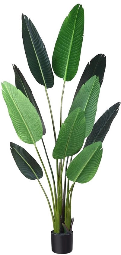 Pianta Artificiale di Palma Tropicale in Vaso Altezza 160 cm per Decorazione Interna o Esterna (1 Pezzo)