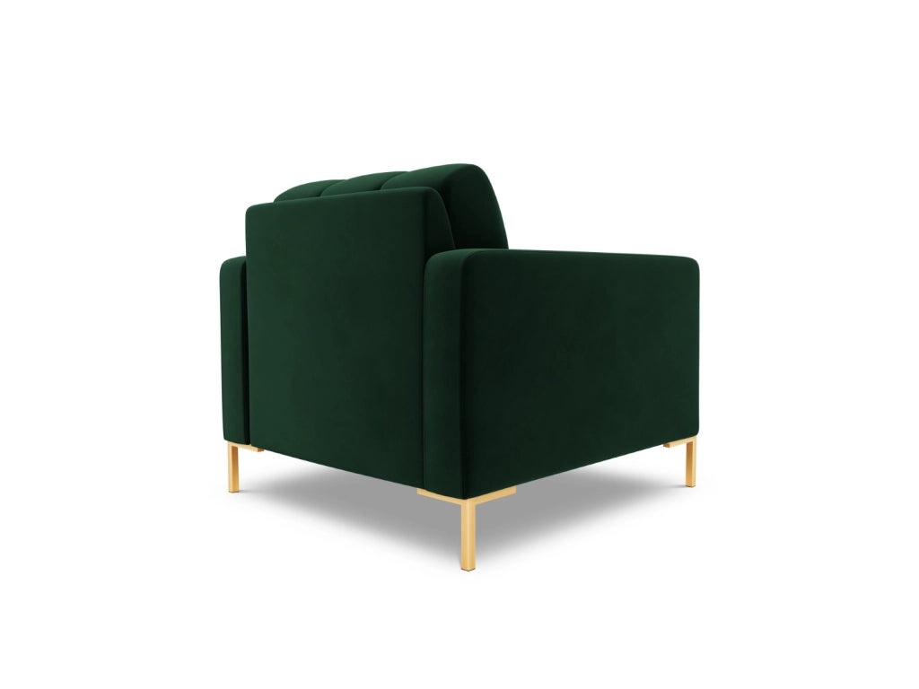 Cosmopolitan Design - Poltrona "Bali" in velluto verde bottiglia 