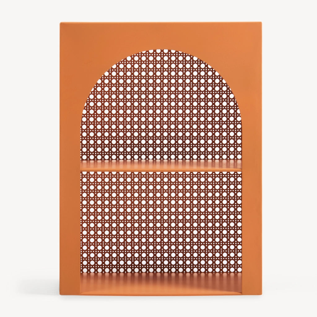 Scaffale da Parete Jäller Design Arcuato 40x30x13 cm Arancione [en.casa]