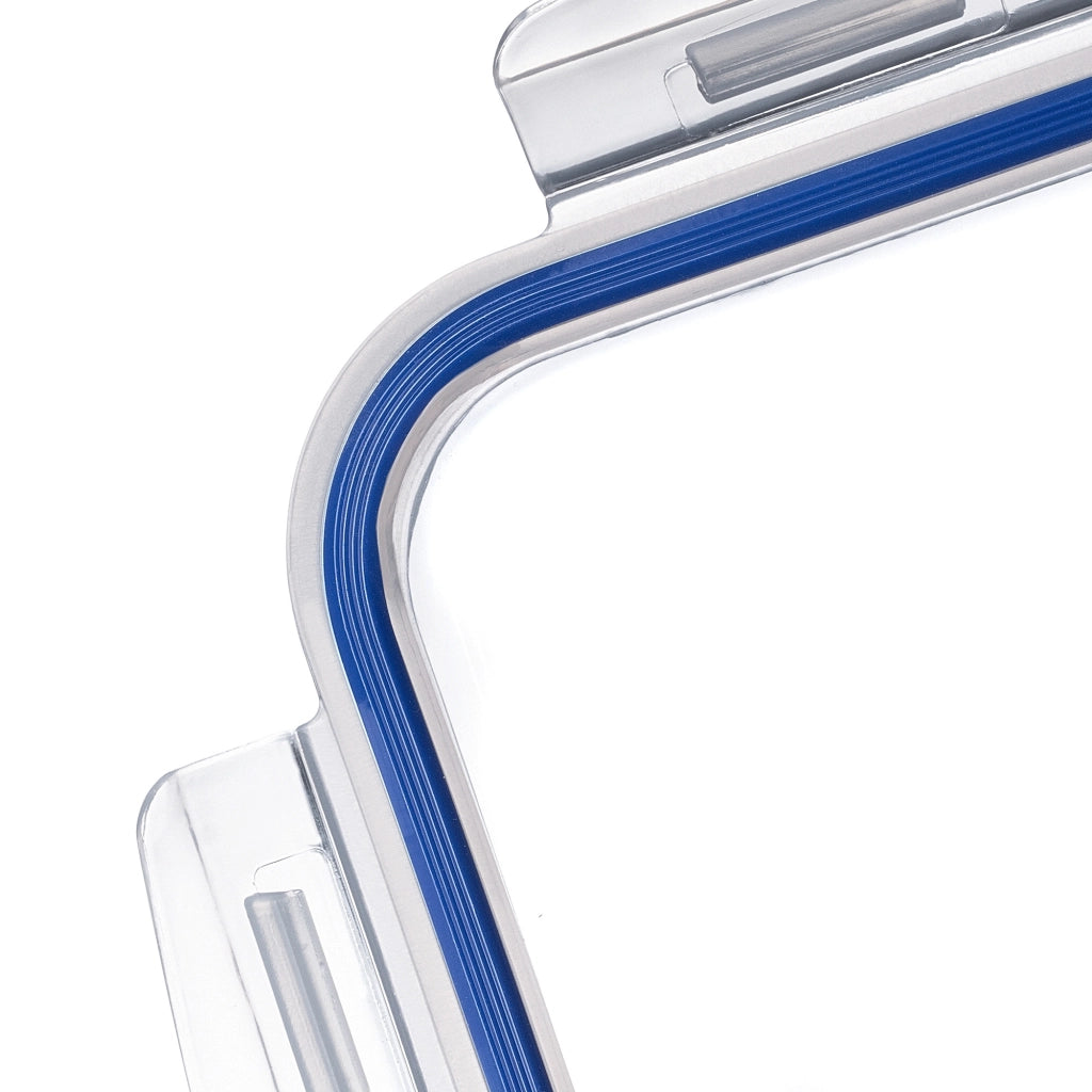 Set di 3 contenitori per alimenti in vetro KADAX con coperchi, scatola quadrata