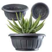KADAX Copertura per vaso da fiori, ciotola per cimitero, fiori da tomba, plastica, cimitero, 23 cm