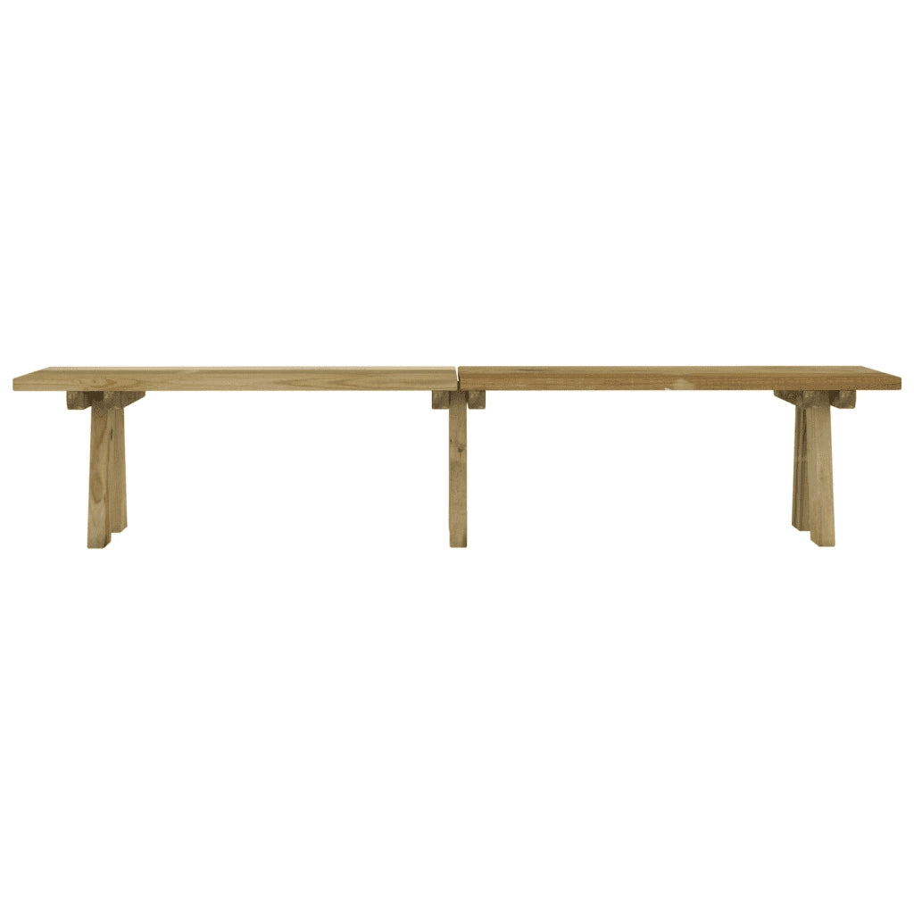 Panchina da Giardino 220 cm in Massello di Pino Impregnato 318175