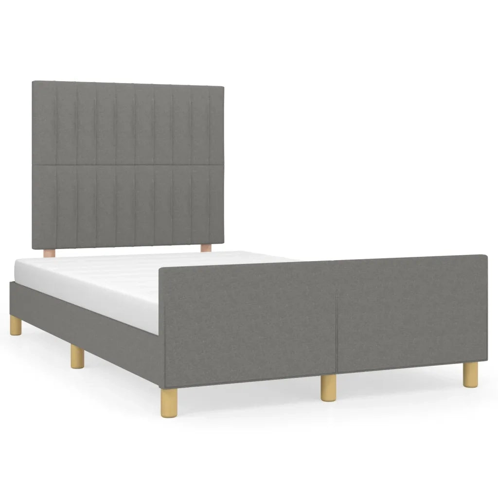 Giroletto senza Materasso Grigio Scuro 120x190 cm in Tessuto 3270528