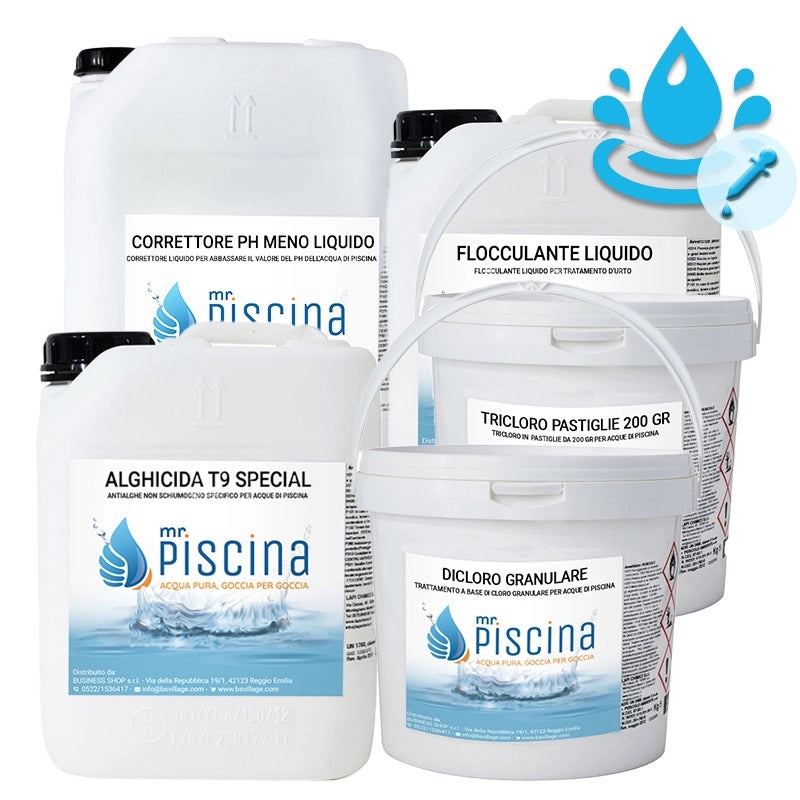 KIT PH CONTROL per mantenimento acqua piscina Volume piscina: Da 55 a 100 m³