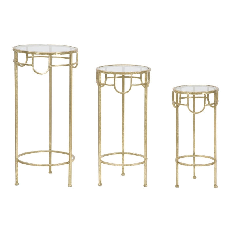 Porta Telefono Gold Set 3 Pz cm ø 33x70-28x60-23x50