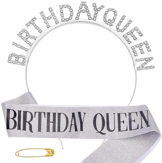 Cintura di Capo con Design di Strass - Accessorio di Compleanno - Colore Platino - Leggero - Duraturo - 158 mm Largo