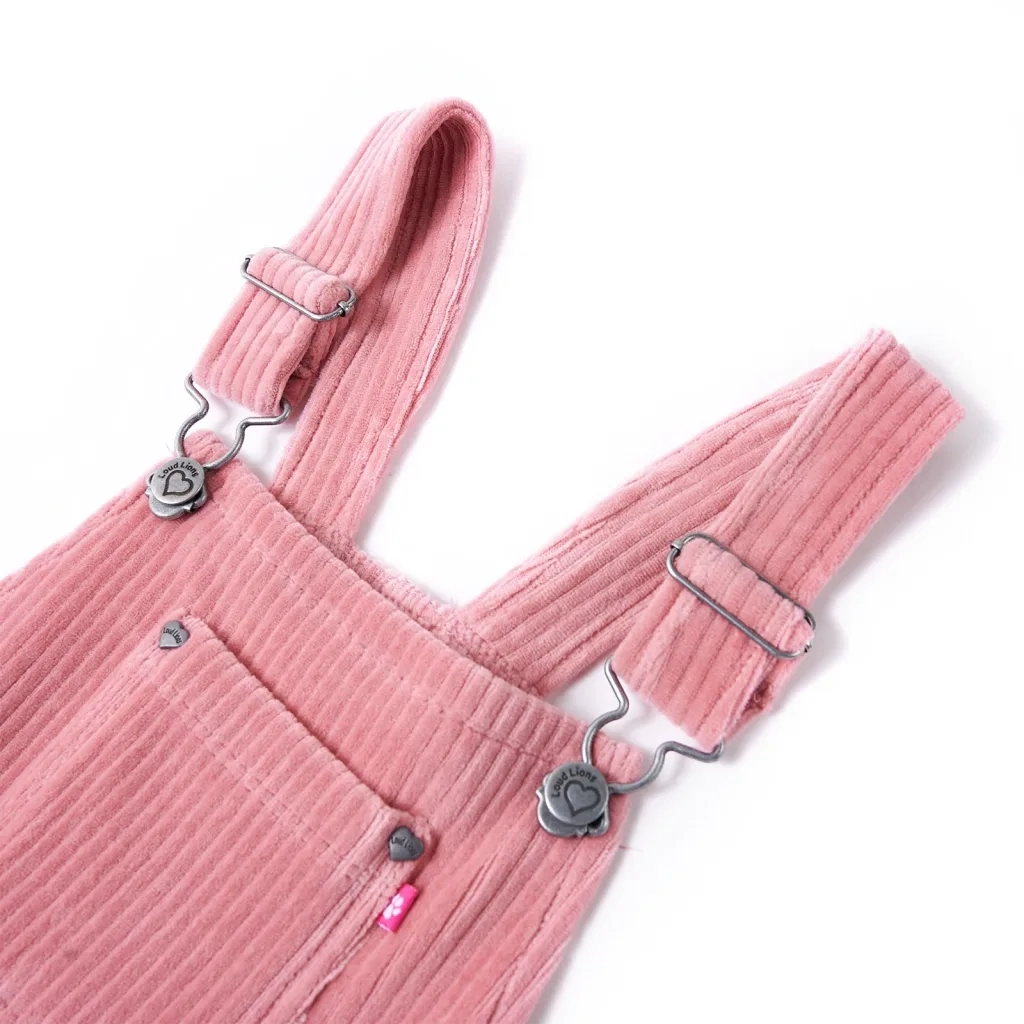 Abito Scamiciato da Bambina Velluto a Coste Rosa Chiaro 92 CFW7224183