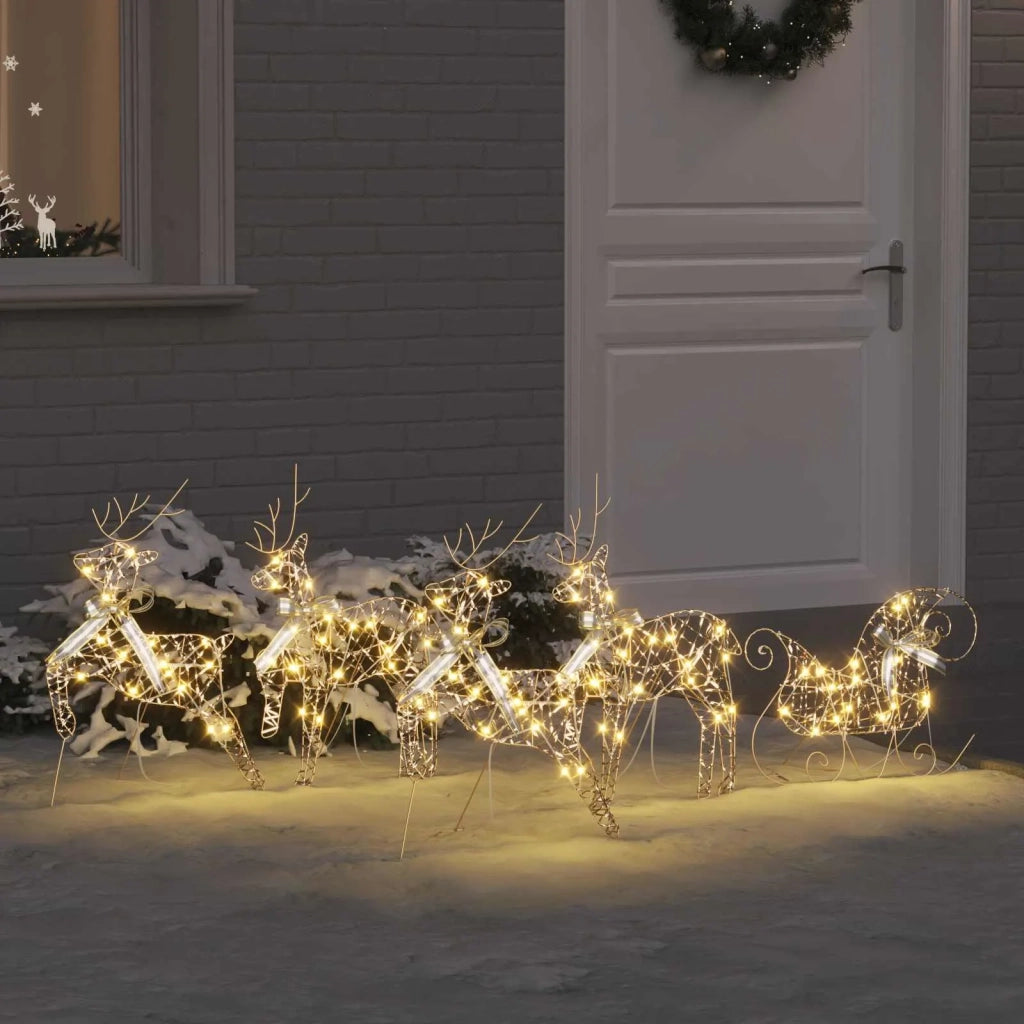 Renne LED con 40 LED 5 pcs Oro PET