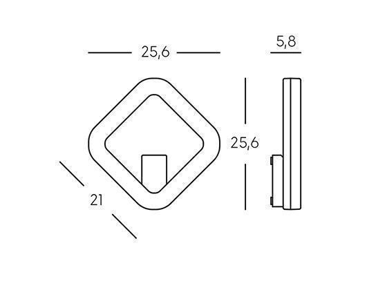 Applique Led 20W 3000K linea quasar bianco