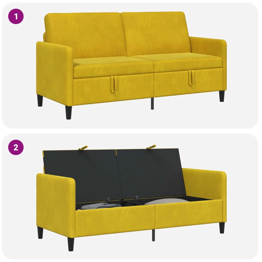 Divano con Storage Giallo 172 x 78 x 87 cm Poliestere 42036968