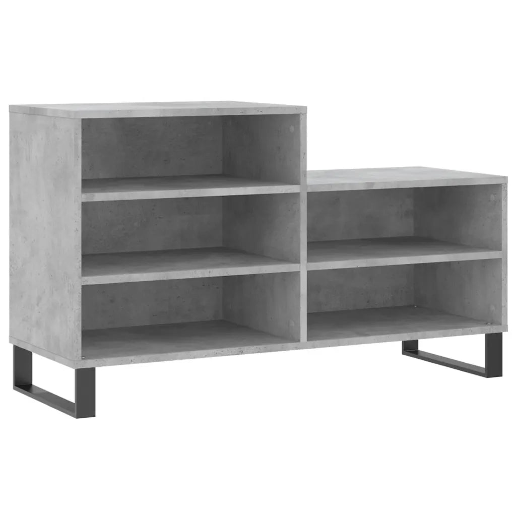 Scarpiera | Mobile per scarpe Grigio Cemento 102x36x60 cm in Legno Multistrato