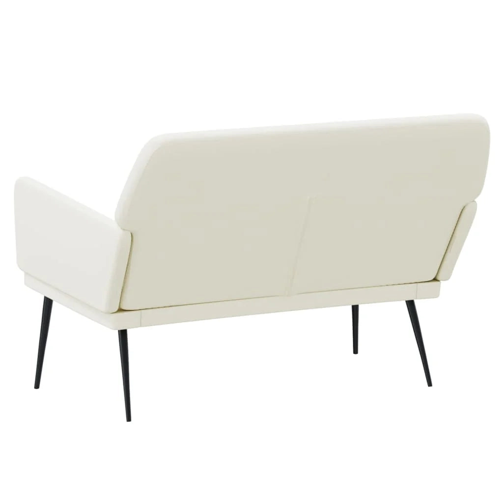 Panca/panca in velluto crema 108 x 79 x 79 cm 02_0010574