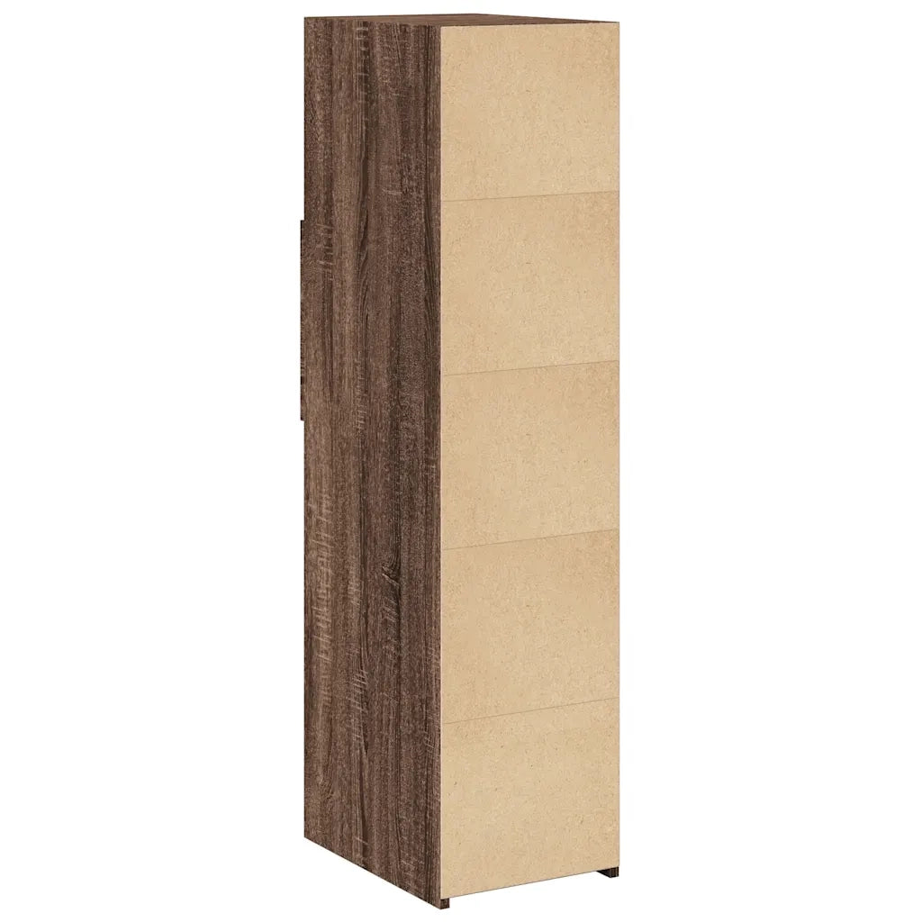Credenza-Buffet-Armadio da cucina Rovere Marrone 30x42,5x124 cm in Legno Multistrato
