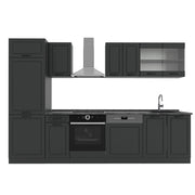 Cucina componibile R-Line Antracite rustico/Antracite 300 cm, PL Antracite Vicco