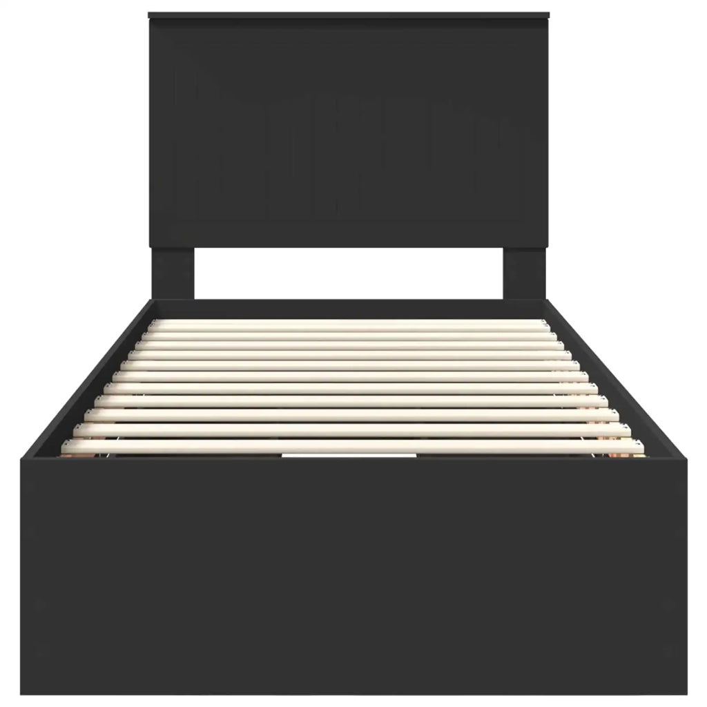 Struttura del letto Nero 90 x 200 cm Legno Ingegnerizzato