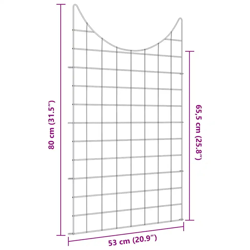 Set di Recinzione per Stagno 8 pz Verde 50 x 80 cm Acciaio