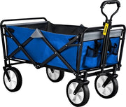 Carrello pieghevole - Carrello per spesa - Carrello piegabile - Carrello per camper - 80KG di carico - Blu/Grigio