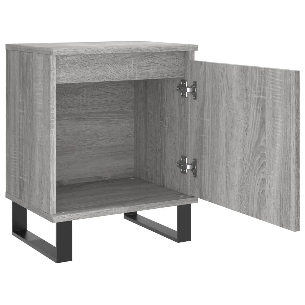 Comodini Grigio Sonoma 2 pz 40x30x50 cm in Legno Multistrato 826857