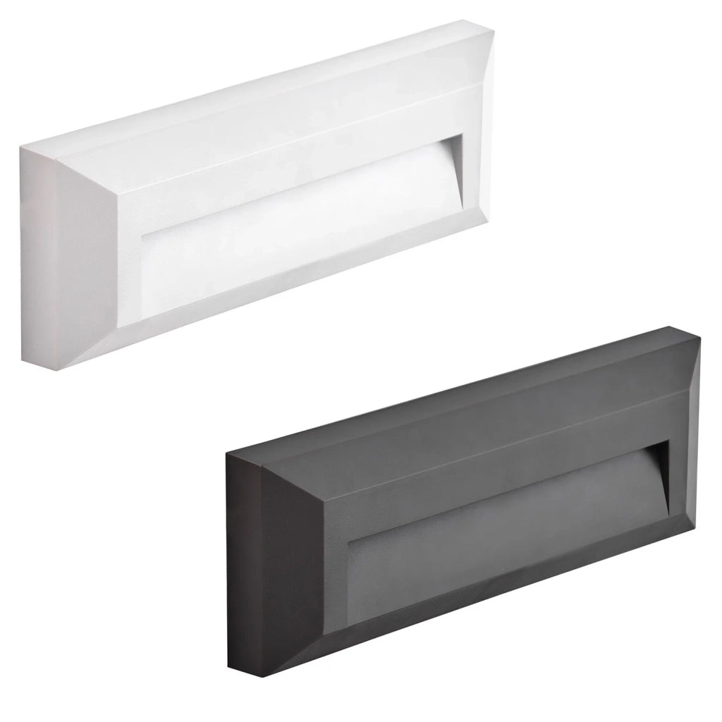 Segnapasso led da parete colore bianco e antracite mod. Soria