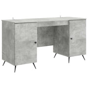 Scrivania con lo scaffale Grigio Cemento 142,5 x 50 x 75 cm