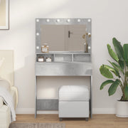 Toletta  con luci LED Grigio cemento 79x41x135 cm