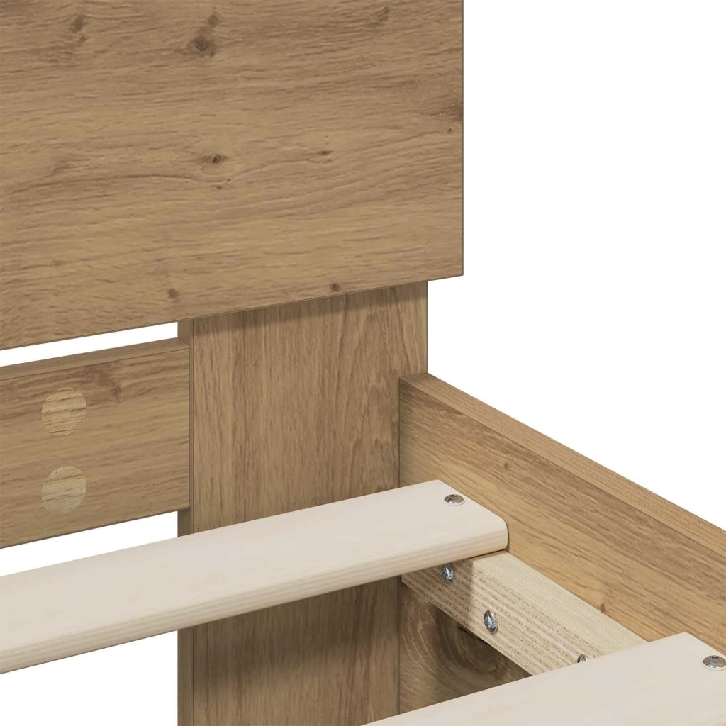 Struttura letto con testata Rovere Artigianale 140 x 190 cm 3445781