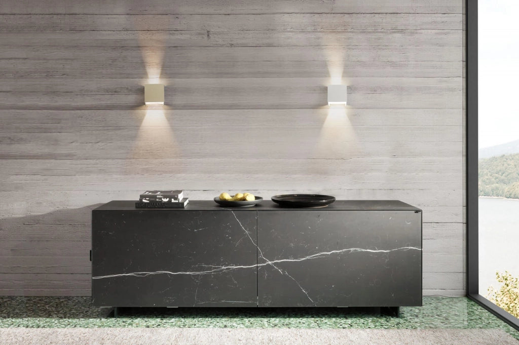LENA-O Applique da parete led 7W 3000k 816L oro verniciato struttura in metallo interno-esterno