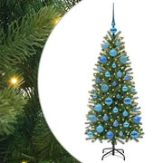 Albero di Natale | Decorazioni natalizie artificiale con 150 LED Verde 120 cm PE e PVC