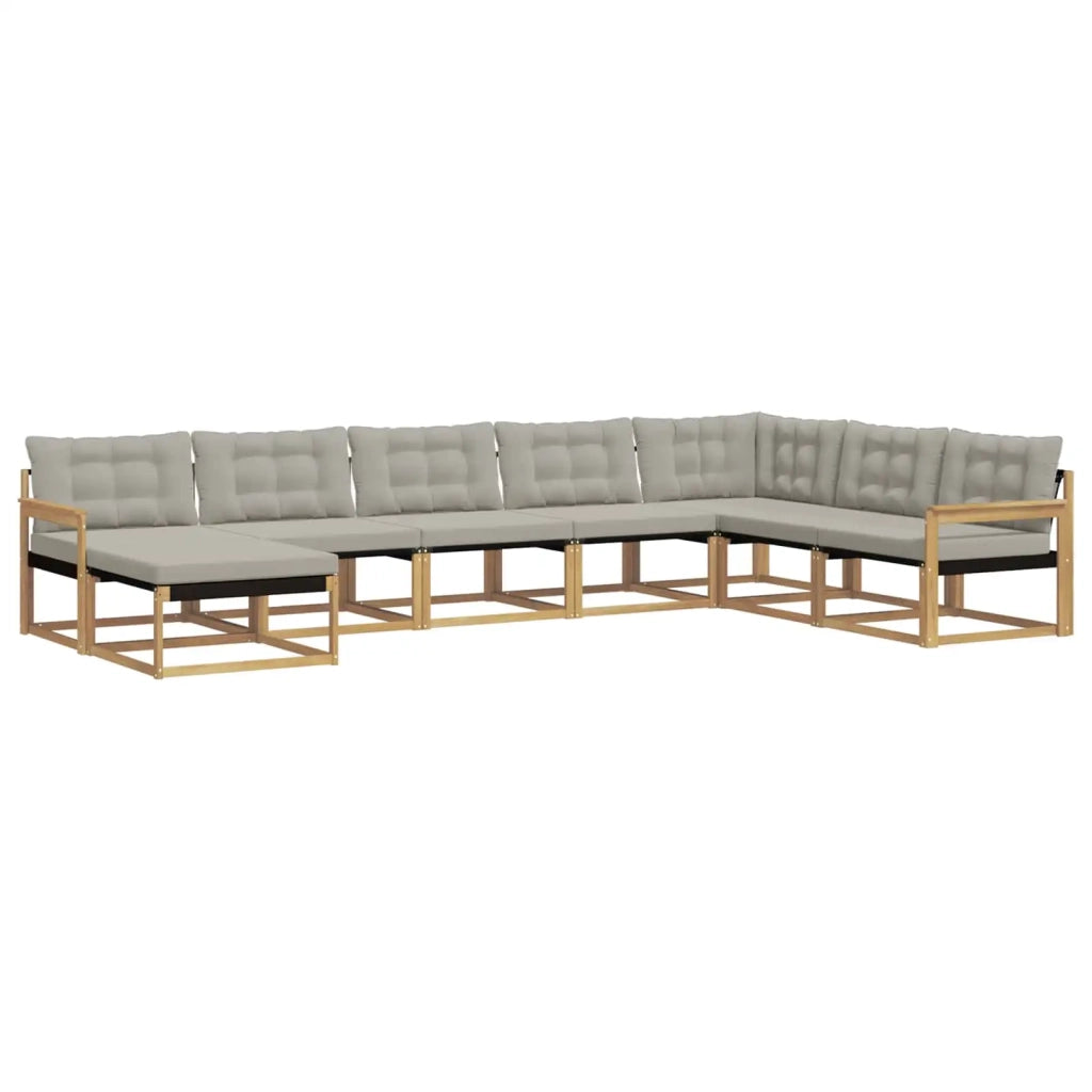Set di divani da esterno 8 pcs Legno di Acacia Massello