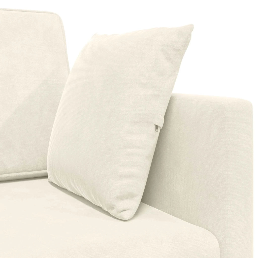 Divano-letto da pavimento Crema 213 x 70 x 77 cm Velluto 4106732