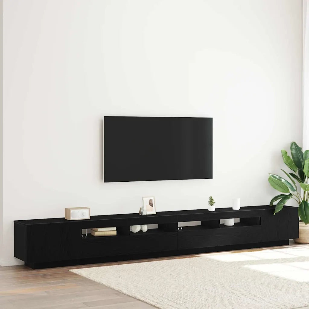 Set mobile TV 3 pz-Set di 3 Credenza per TV Nero 300 x 35 x 40 cm Legno multistrato