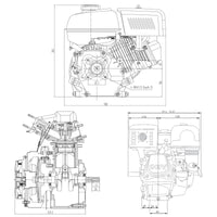 LIFAN 168 Motore benzina 4 tempi, OHV, 1 cilindro, 4,8kW 6,5 CV 20mm 196 ccm Avviamento a strappo