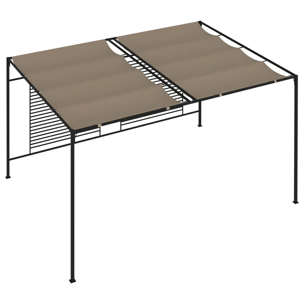 Gazebo con Tetto Retrattile 3x4x2,3 m Grigio Talpa 180 g/mÂ²