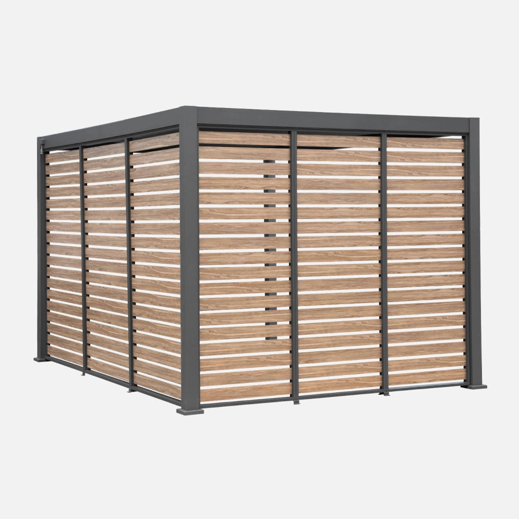 Persiana 1.3m in alluminio effetto legno per pergola triomphe 3x4m,