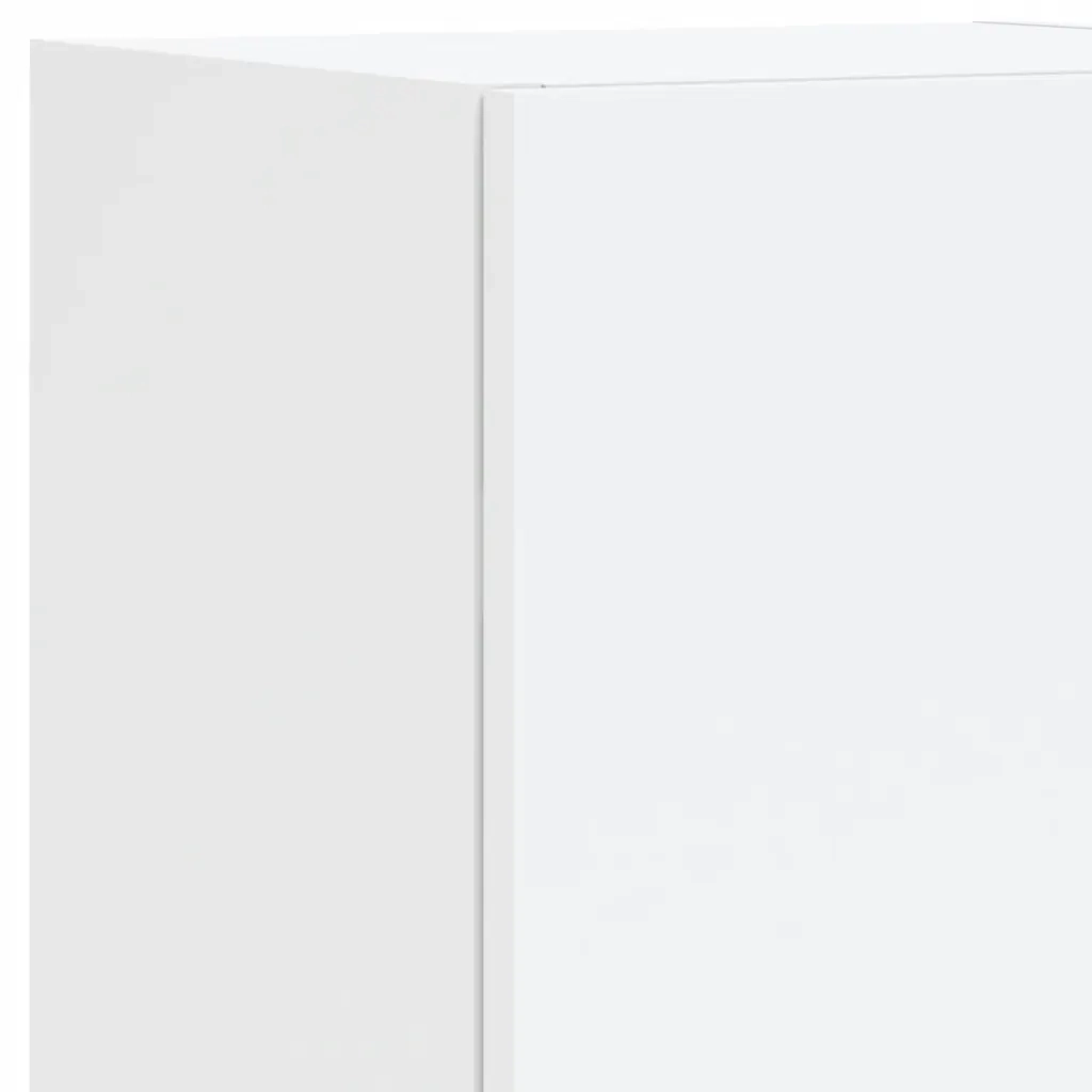 Mobili TV a Muro con LED 5pz Bianchi in Legno Multistrato 3216604