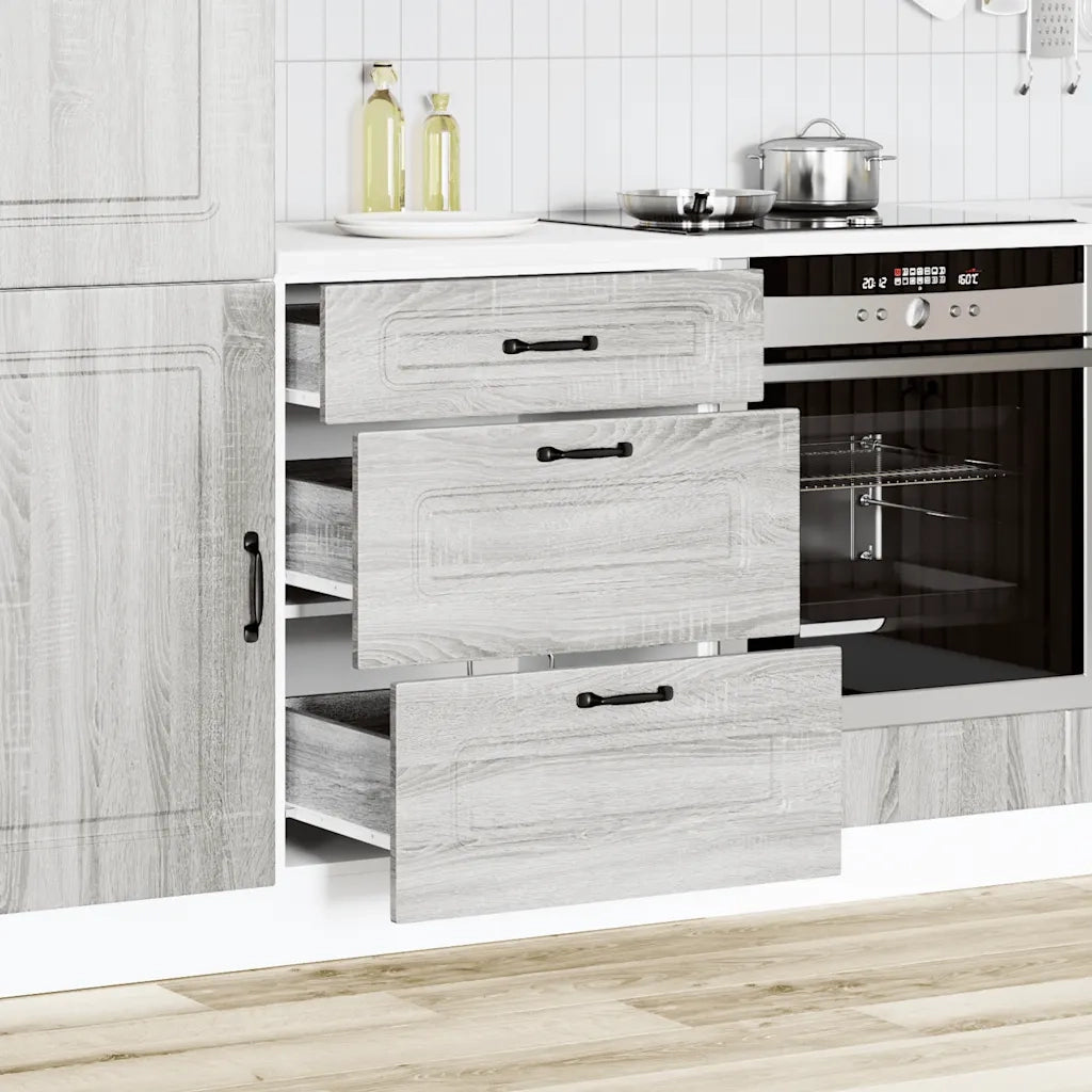 Base da Cucina Kalmar Grigio Sonoma in Legno Multistrato