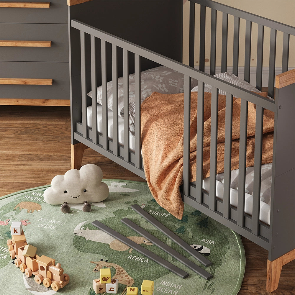 Vitalispa culla neonato Grigio/Artisan 70x140 cm
