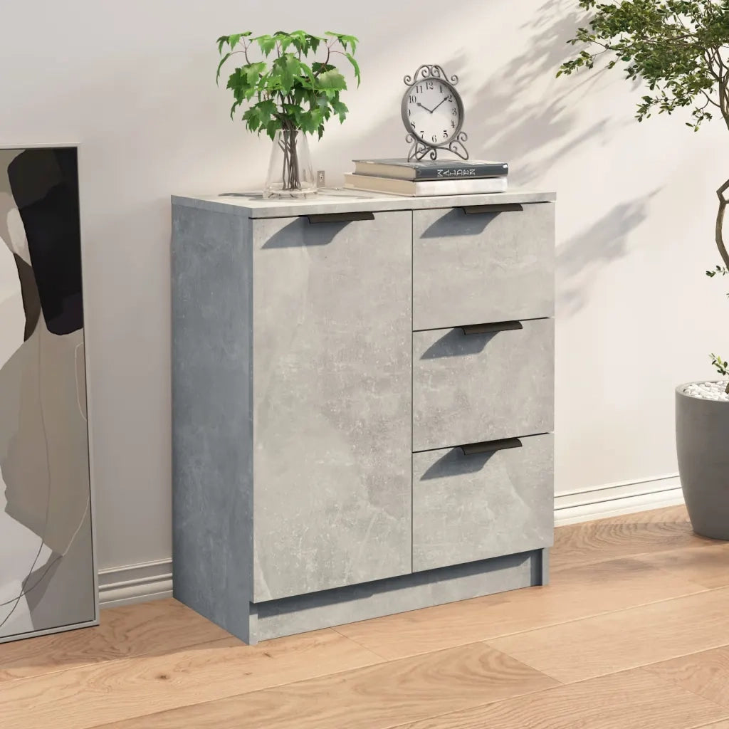 Credenza-Buffet-Armadio da cucina Grigio Cemento 60x30x70 cm in Legno Multistrato 946181