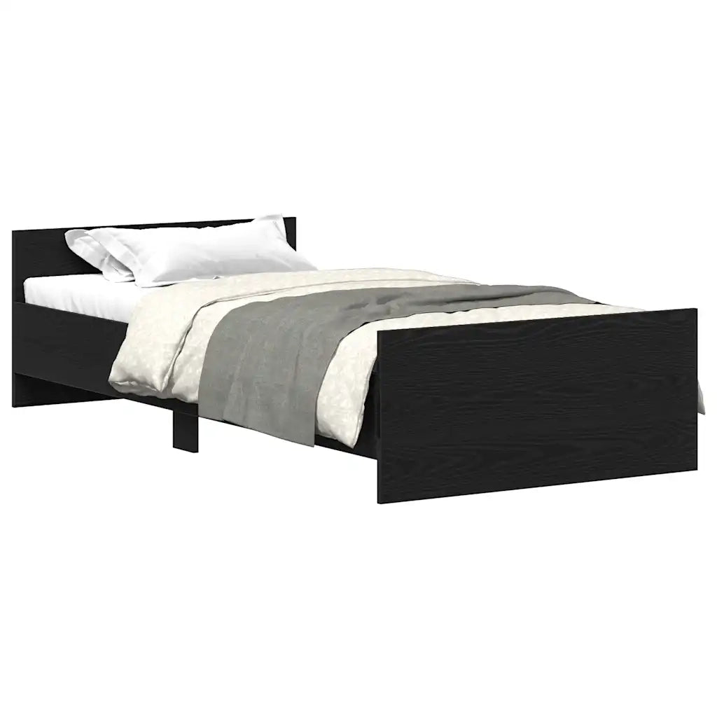 Giroletto senza Materasso Rovere Nero 100x200 cm in Truciolato 862366