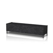 Porta TV effetto legno finitura marmo nero cm. H.42 x L.160 x P.40