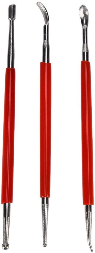 Strumenti di Scultura - 8 Pezzi - Penna a Punti - Stilo per Incisione - Acciaio Inossidabile - Manico di Legno Antiscivolo - Progetto Sostenibile